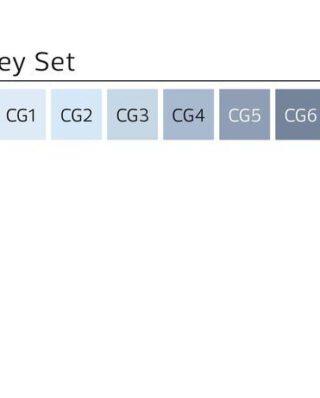 STYLEFILE MARKER BRUSH 12 PCS SET SFSBR12CG COOL GREY - Stylefile