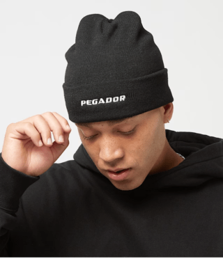 PEGADOR LOGO BEANIE BLACK 1641-001/004 - PEGADOR