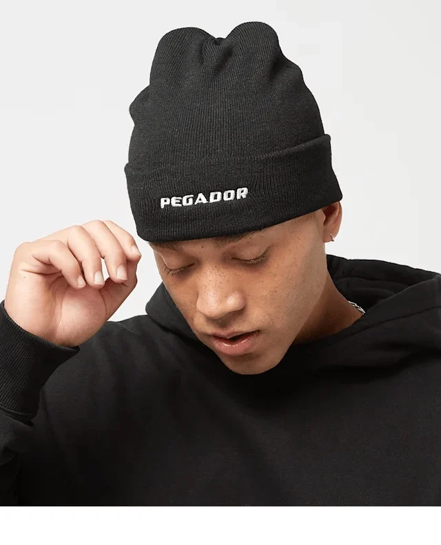 PEGADOR LOGO BEANIE BLACK 1641-001/004 - PEGADOR