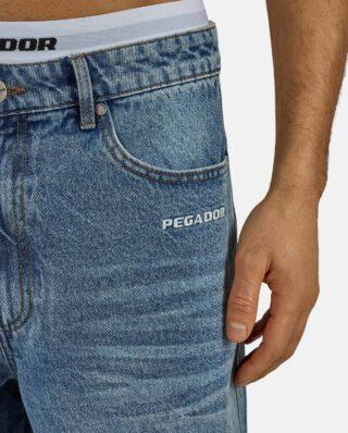 PEGADOR KOLAR JORTS SPRAYED WASHED BLUE PGDR-4901-633 - PEGADOR