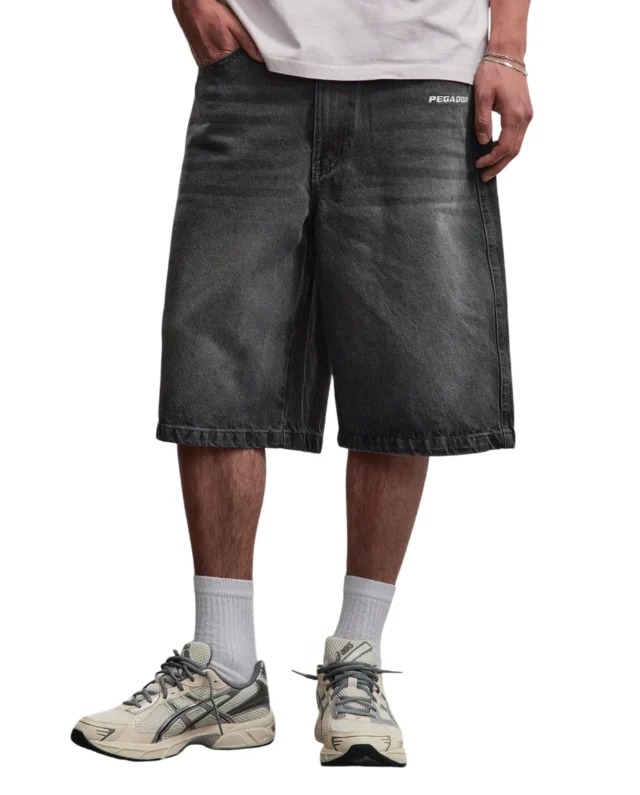 PEGADOR KOLAR JORTS SPRAY DYE WASHED GREY PGDR-4901-699 - PEGADOR
