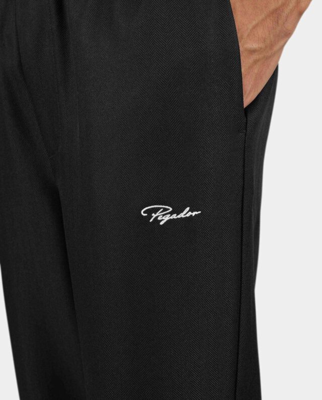 PEGADOR Tapert Textured Smart Pants Black PGDR-6362-001 - PEGADOR