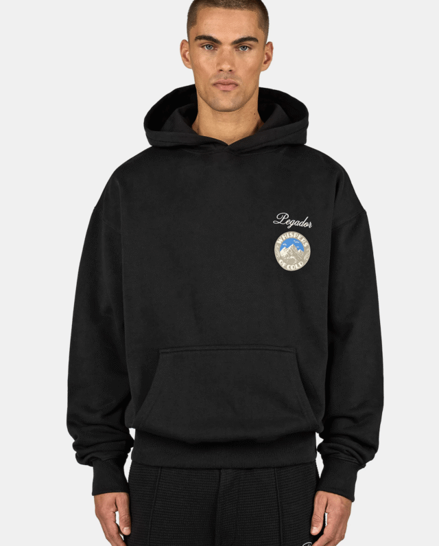 PEGADOR CUNEO OVERSIZED HOODIE VINTAGE BLACK PGDR-6519-065