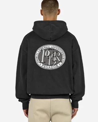 PEGADOR HAARLEM OVERSIZED HOODIE VINTAGE BLACK PGDR-6529-065 - PEGADOR