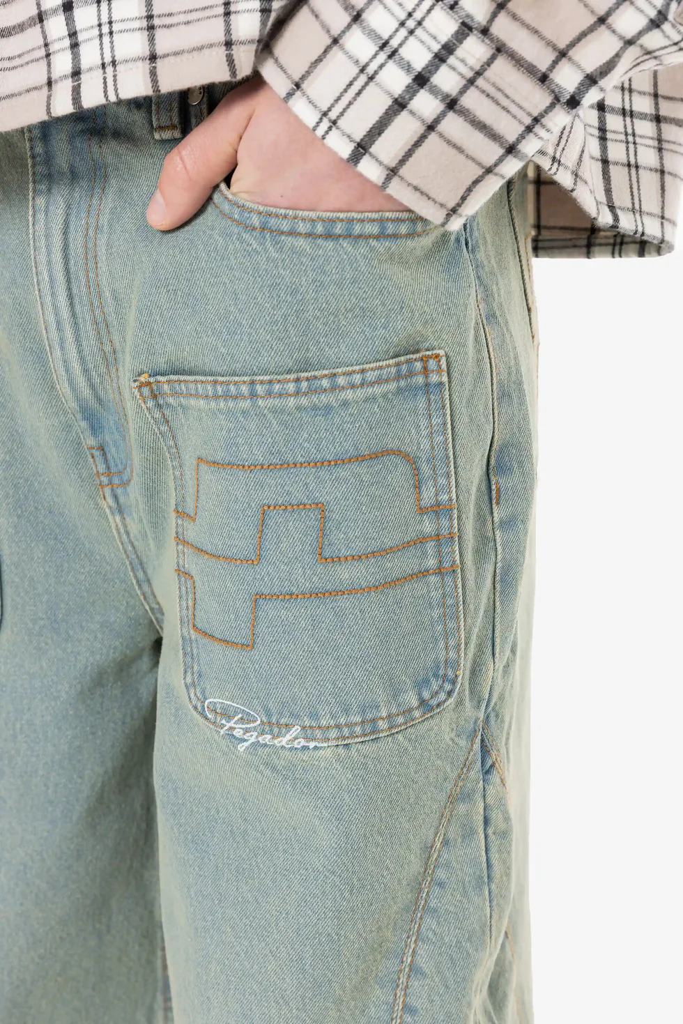 PEGADOR LEGACY WIDE JEANS WASHED VINTAGE BLUE 4902-230-M-GR - Image 5