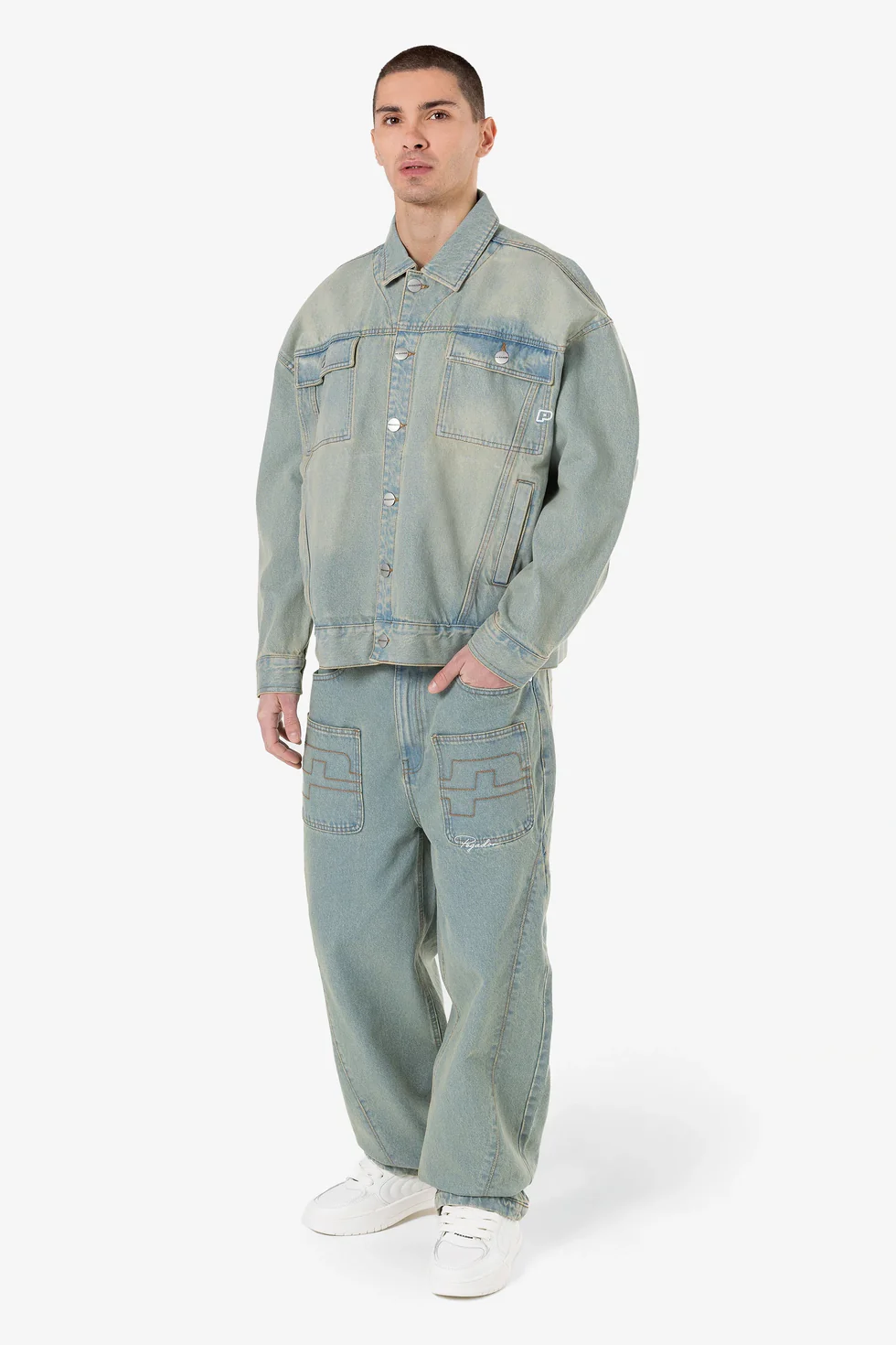 PEGADOR LEGACY WIDE JEANS WASHED VINTAGE BLUE 4902-230-M-GR - Image 7
