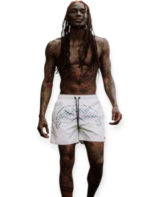 SPRAYGROUND CREAM CHECK SWIM SHORT SWM2020 - SPRAYGROUND