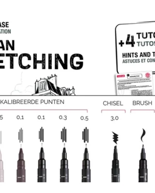 UNI PIN SET 8P NO. 3 URBAN SKETCHING 8 PCS. SET - POSCA