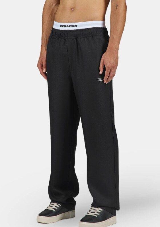 PEGADOR Tapert Textured Smart Pants Black PGDR-6362-001 - PEGADOR