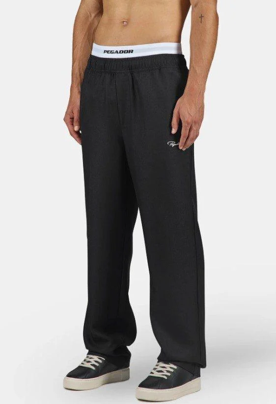 PEGADOR Tapert Textured Smart Pants Black PGDR-6362-001 - PEGADOR