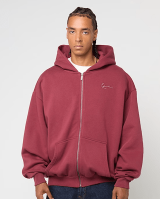 KARL KANI WESTERN OS ZIP HOODIE RED KM253-036-1