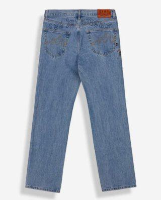 GRIMEY THE PLANET REGULAR DENIM PANTS WASHED BLUE GJLP296-WBLU - GRIMEY