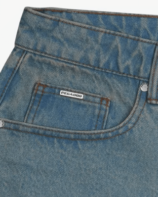 PEGADOR BOSTIC JEANS SHORTS WASHED VINTAGE BLUE 5000-230-M-GR - PEGADOR