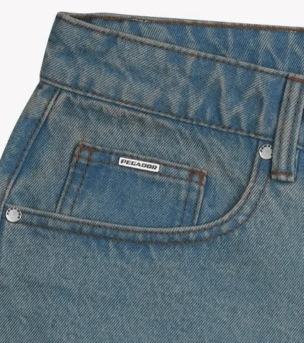 PEGADOR BOSTIC JEANS SHORTS WASHED VINTAGE BLUE 5000-230-M-GR - PEGADOR