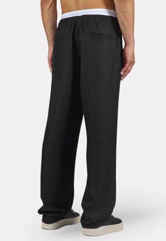PEGADOR Tapert Textured Smart Pants Black PGDR-6362-001 - Image 3