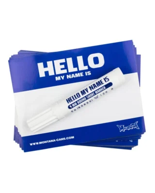 MONTANA “Hello My Name Is” Stickers Blue