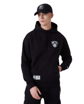 NEW ERA BROOKLYN NETS NBA TEAM LOGO HOODIE 60284622 BLACK