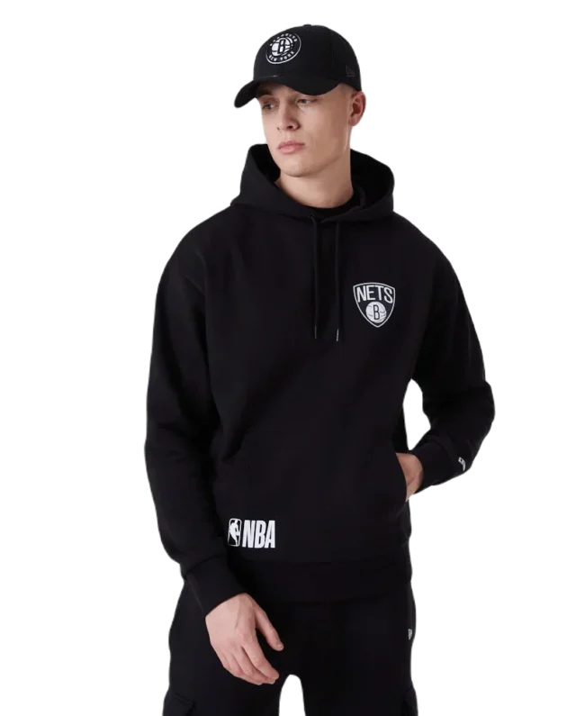 NEW ERA BROOKLYN NETS NBA TEAM LOGO HOODIE 60284622 BLACK