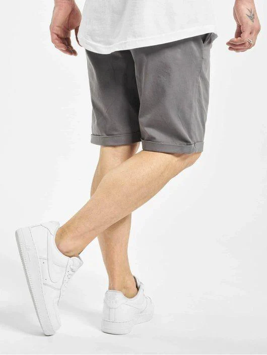 URBAN CLASSICS STRETCH TURNUP CHINO SHORTS TB1264 DARK GREY - UrbanClassics
