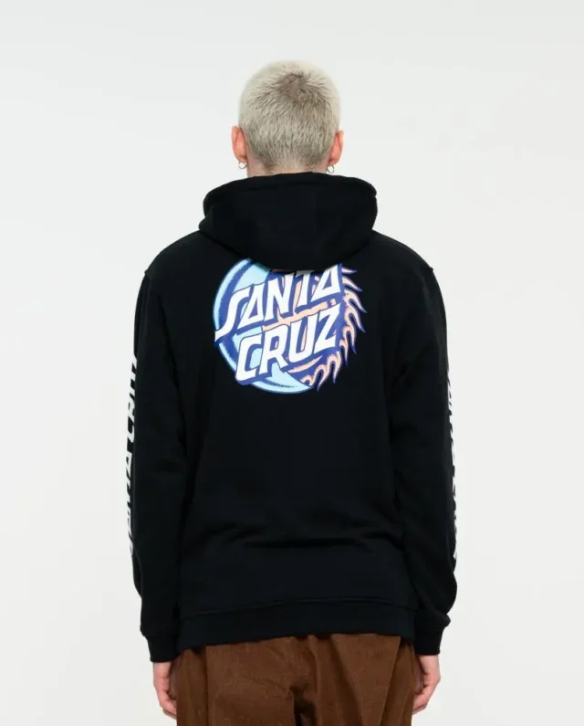 SANTA CRUZ ECLIPSE DOT HOOD BLACK - SANTA CRUZ