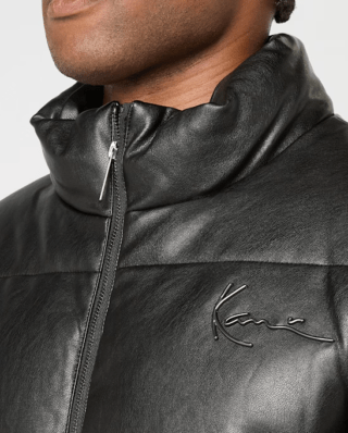 KARL KANI METAL SIGNATURE PU LEATHER PUFFER KM253-050-1 - KARL KANI