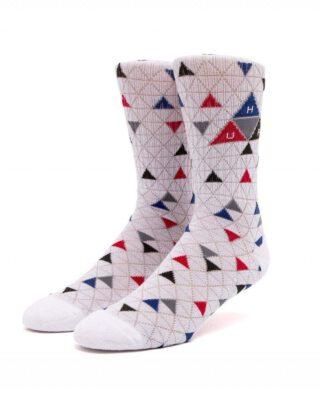 HUF TRIPLE TRIANGLE PATTERN SOCK WHITE ONE SIZE