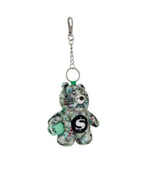 SPRAYGROUND GLOBAL MOGUL CYBER PUNK BEAR KEYCHAIN K9595 7.5 cm x 9 cm x 3.8 cm - SPRAYGROUND