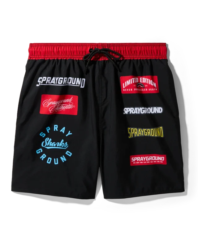 SPRAYGROUND SG LOGO PATCHES SWIM SHORT SWM2043