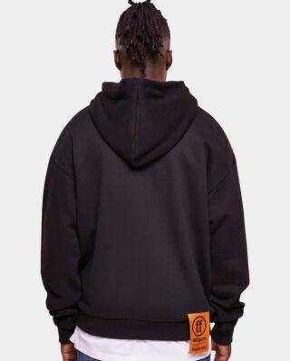 Forgotten Faces Fof Logo Ultra Heavy Oversized Box Hoodie Black FOF0028-00007 - FORGOTTEN FACES