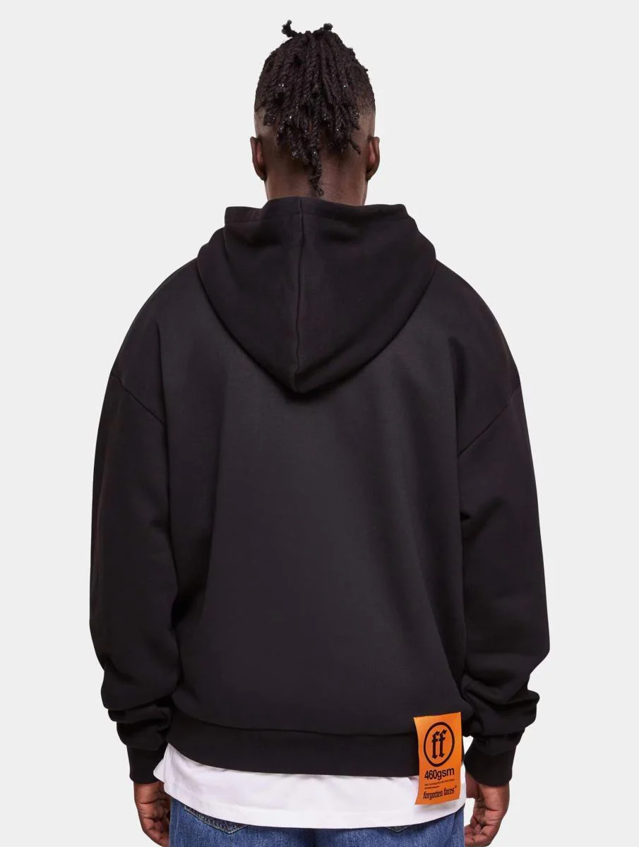 Forgotten Faces Fof Logo Ultra Heavy Oversized Box Hoodie Black FOF0028-00007 - Image 2