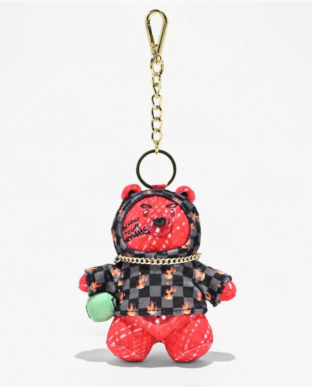 SPRAYGROUND DIABLO SCRIBBLE BEAR KEYCHAIN K9601 7.5 cm x 9 cm x 3.8 cm