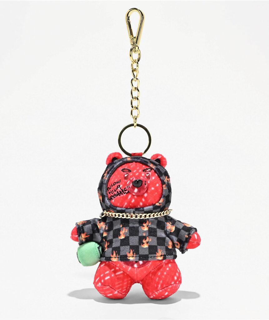 SPRAYGROUND DIABLO SCRIBBLE BEAR KEYCHAIN K9601 7.5 cm x 9 cm x 3.8 cm