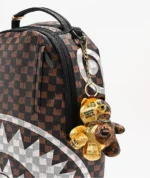 SPRAYGROUND SIP GOLD DRIP BEAR KEYCHAIN K9593 7.5 cm x 9 cm x 3.8 cm - Image 2