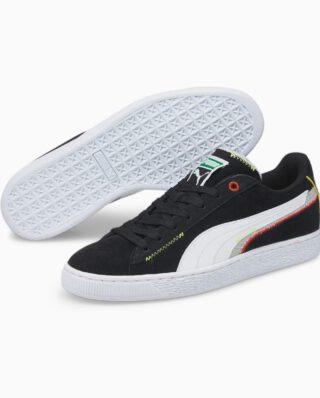 PUMA SUEDE DISPLACED BLACK-PWHITE-HARBOR MIST - PUMA