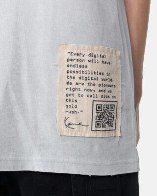 T443HT453H3H KARL KANI SMALL SIGNATURE DESTROYED TEE LIGHT BLUE KM231-020-1 - KARL KANI