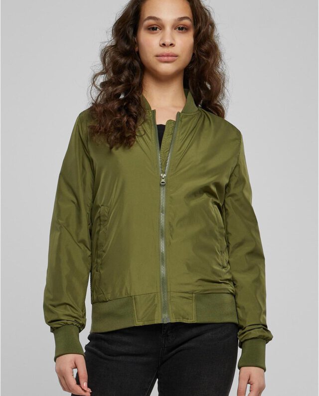 Urban Classics Ladies Light Bomber Jacket Olive TB1217 - UrbanClassics
