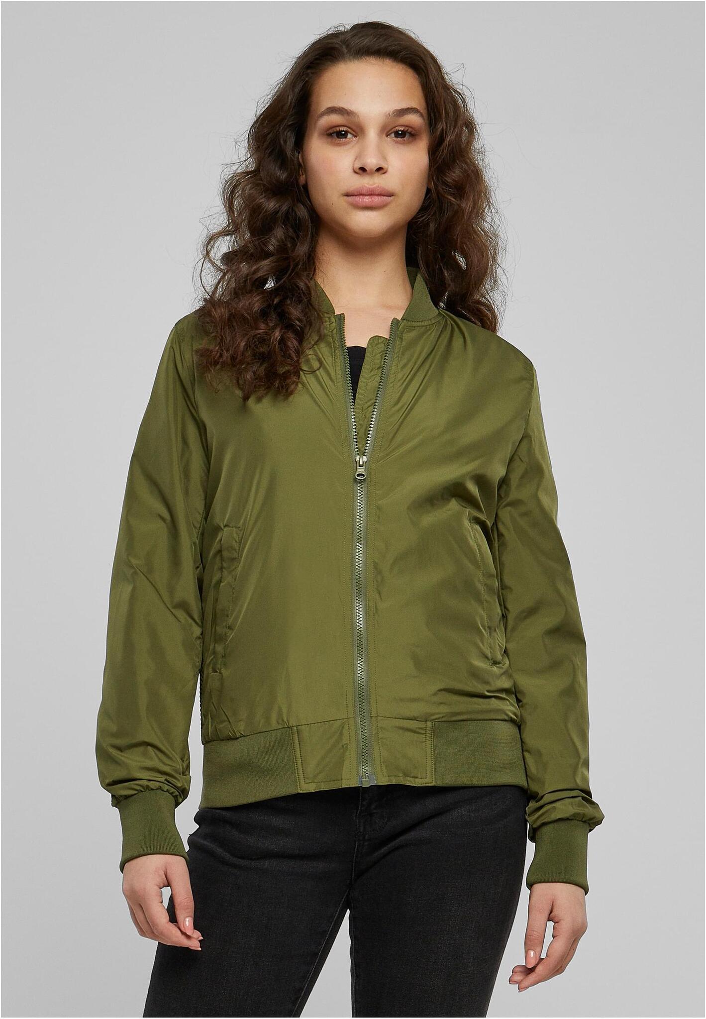 Urban Classics Ladies Light Bomber Jacket Olive TB1217 - UrbanClassics