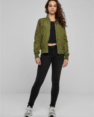 Urban Classics Ladies Light Bomber Jacket Olive TB1217 - UrbanClassics