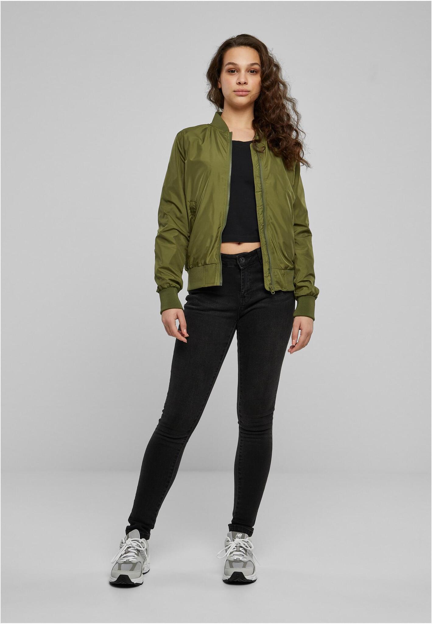 Urban Classics Ladies Light Bomber Jacket Olive TB1217 - Image 2