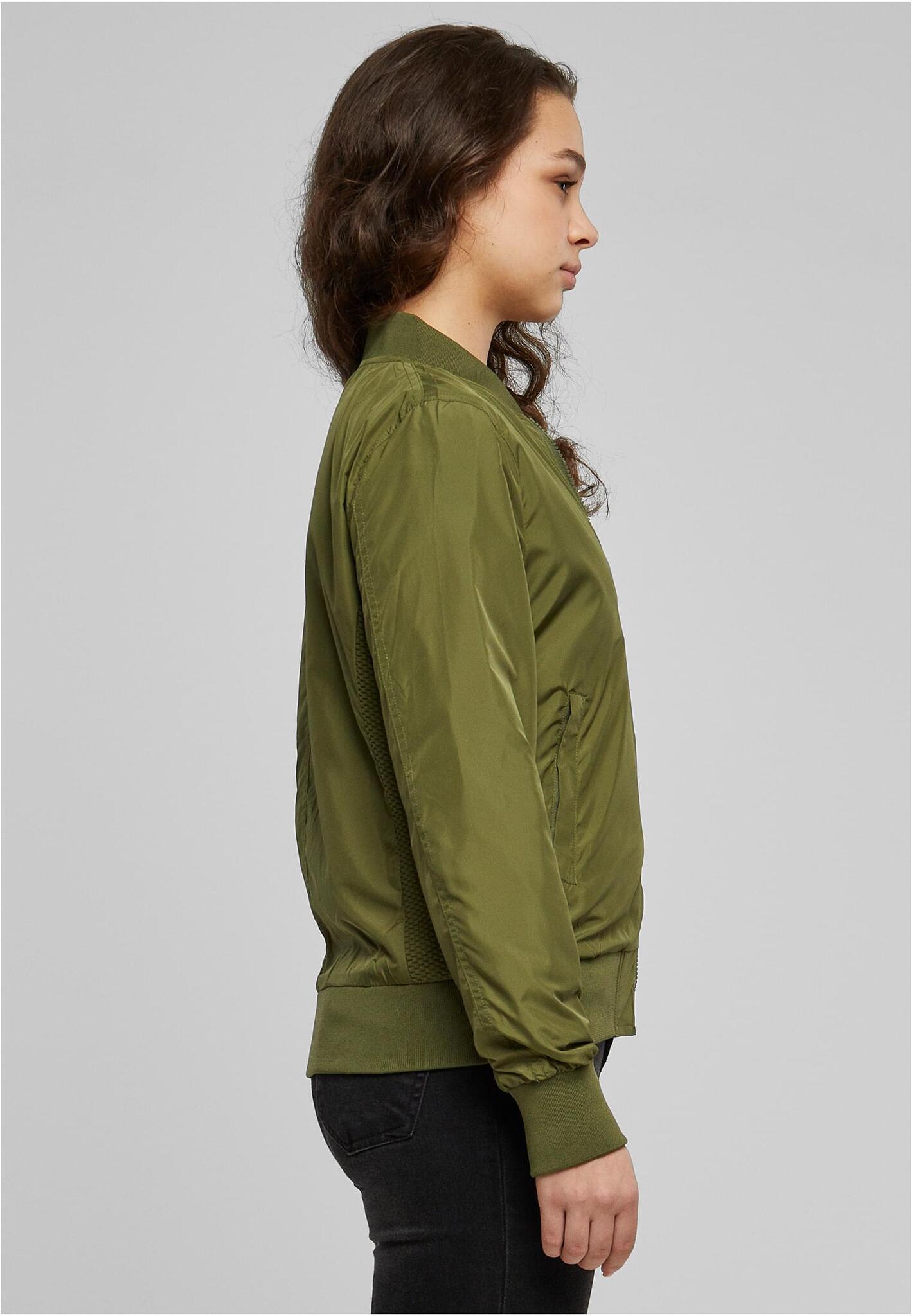 Urban Classics Ladies Light Bomber Jacket Olive TB1217 - Image 4