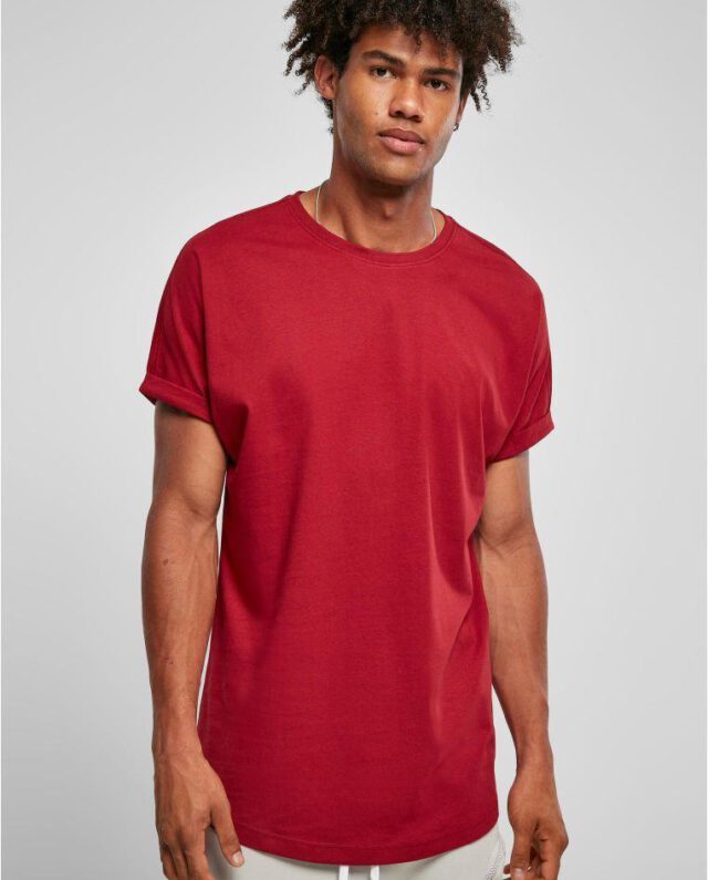 Urban Classics Long Shaped Turnup Tee Brickred TB1561