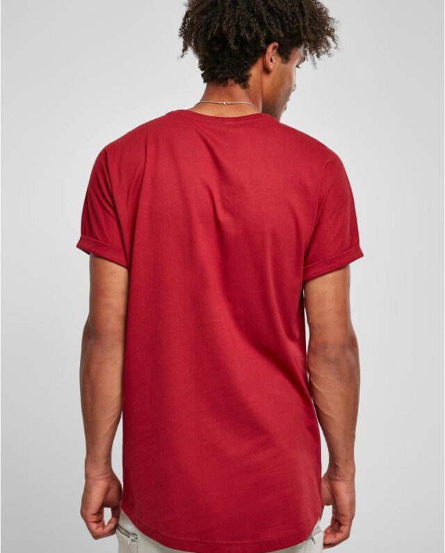 Urban Classics Long Shaped Turnup Tee Brickred TB1561 - UrbanClassics