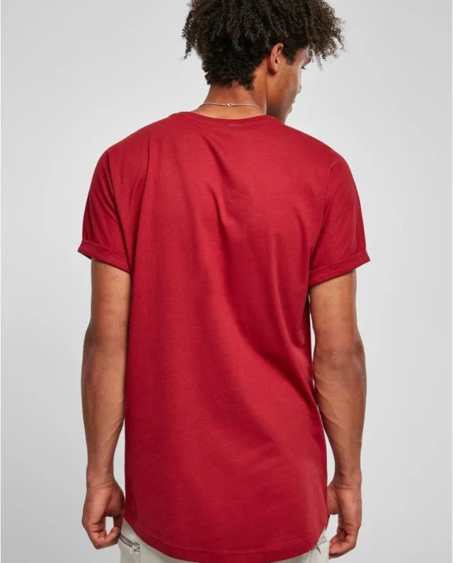 Urban Classics Long Shaped Turnup Tee Brickred TB1561 - UrbanClassics