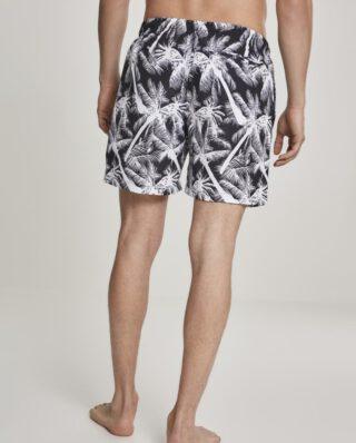 URBAN CLASSICS TB2679 PATTERN SWIM SHORTS PALM WHITE - UrbanClassics