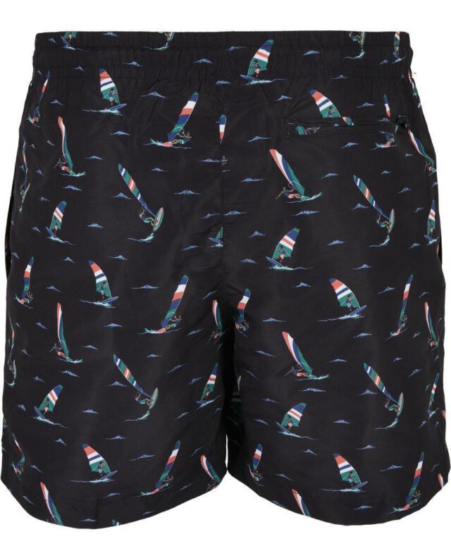 URBAN CLASSICS TB2679 PATTERN SWIM SHORTS SURF AOP MULTICOLORED - UrbanClassics