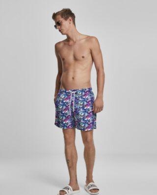 URBAN CLASSICS TB3533 MULTICOLOR SWIM SHORTS BLUE/PINK - UrbanClassics