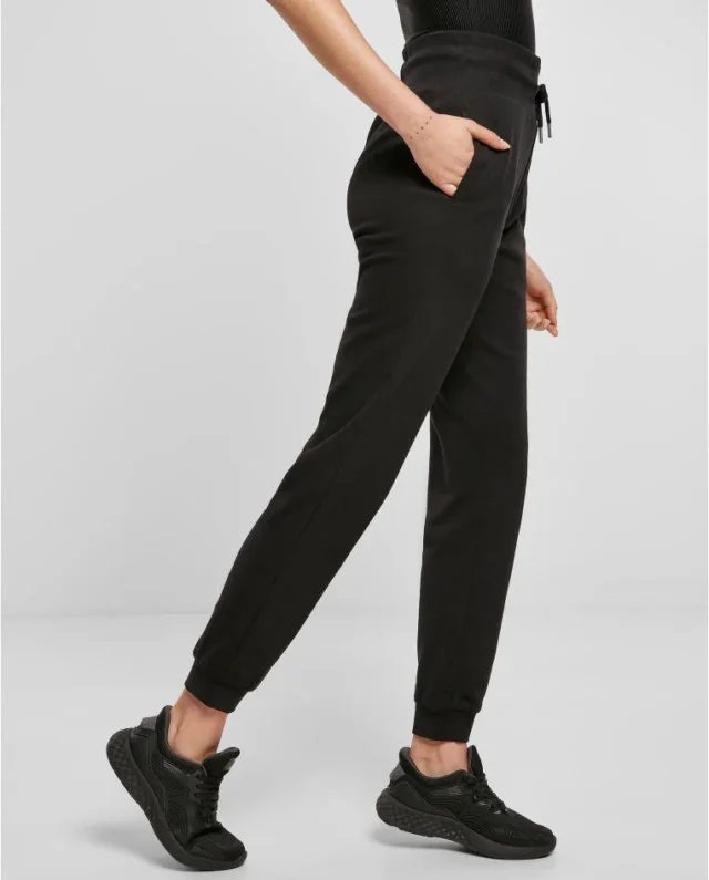 Urban Classics Ladies Organic High Waist Sweat Pants Black TB4086 - UrbanClassics