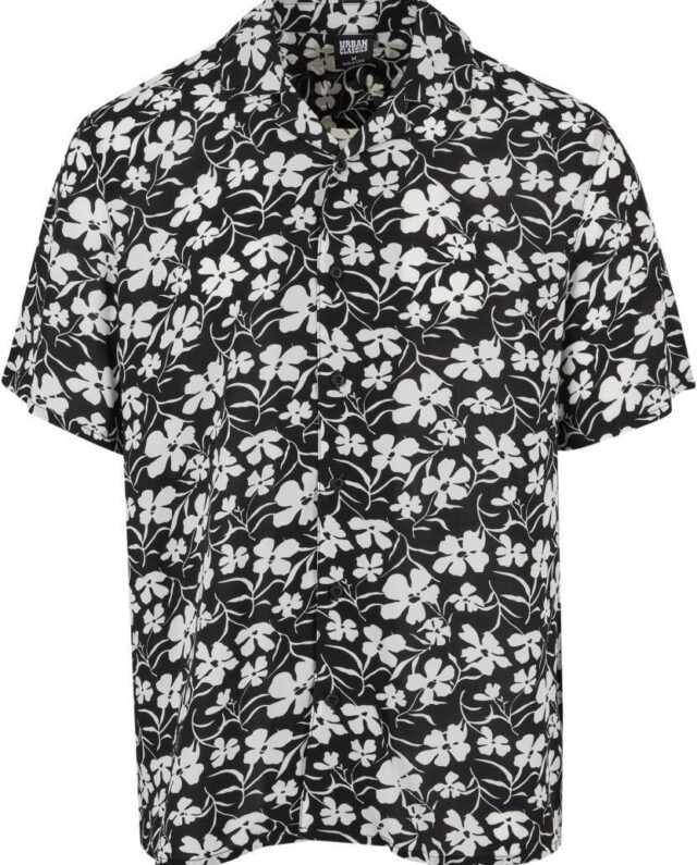 URBAN CLASSICS VISCOSE AOP RESORT SHIRT TB4150 WHITEFLOWER - UrbanClassics