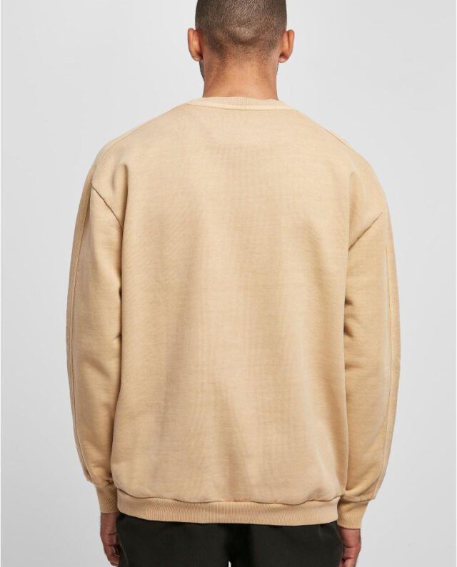 TB4956_Mw2-03738 Urban Classics Heavy Terry Garment Dye Crew Unionbeige TB4956 - UrbanClassics