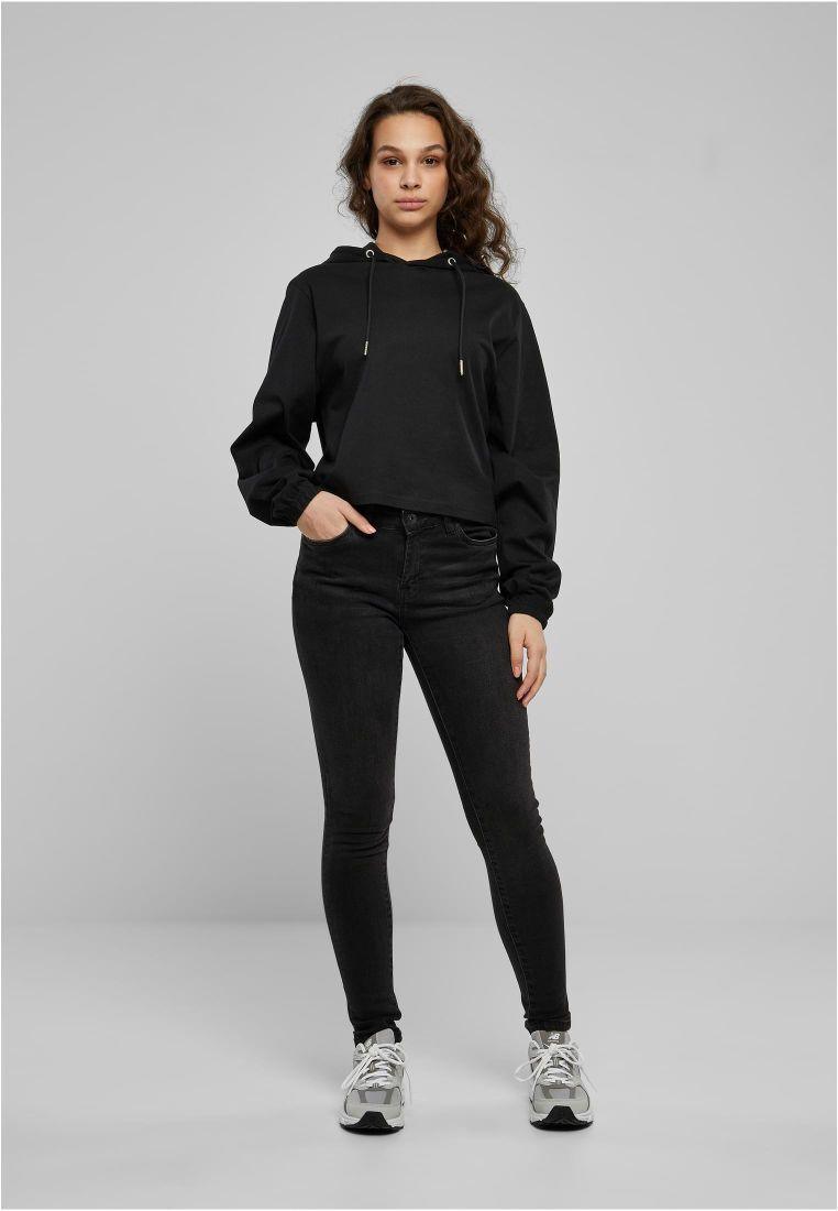 Urban Classics Ladies Heavy Short Hoody Article Black TB5401 - Image 2